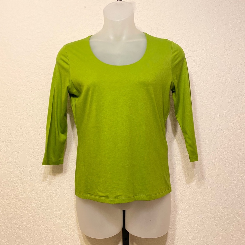 🧹👗 5 for $20 Talbots 3/4 Sleeve Spring Green Tee